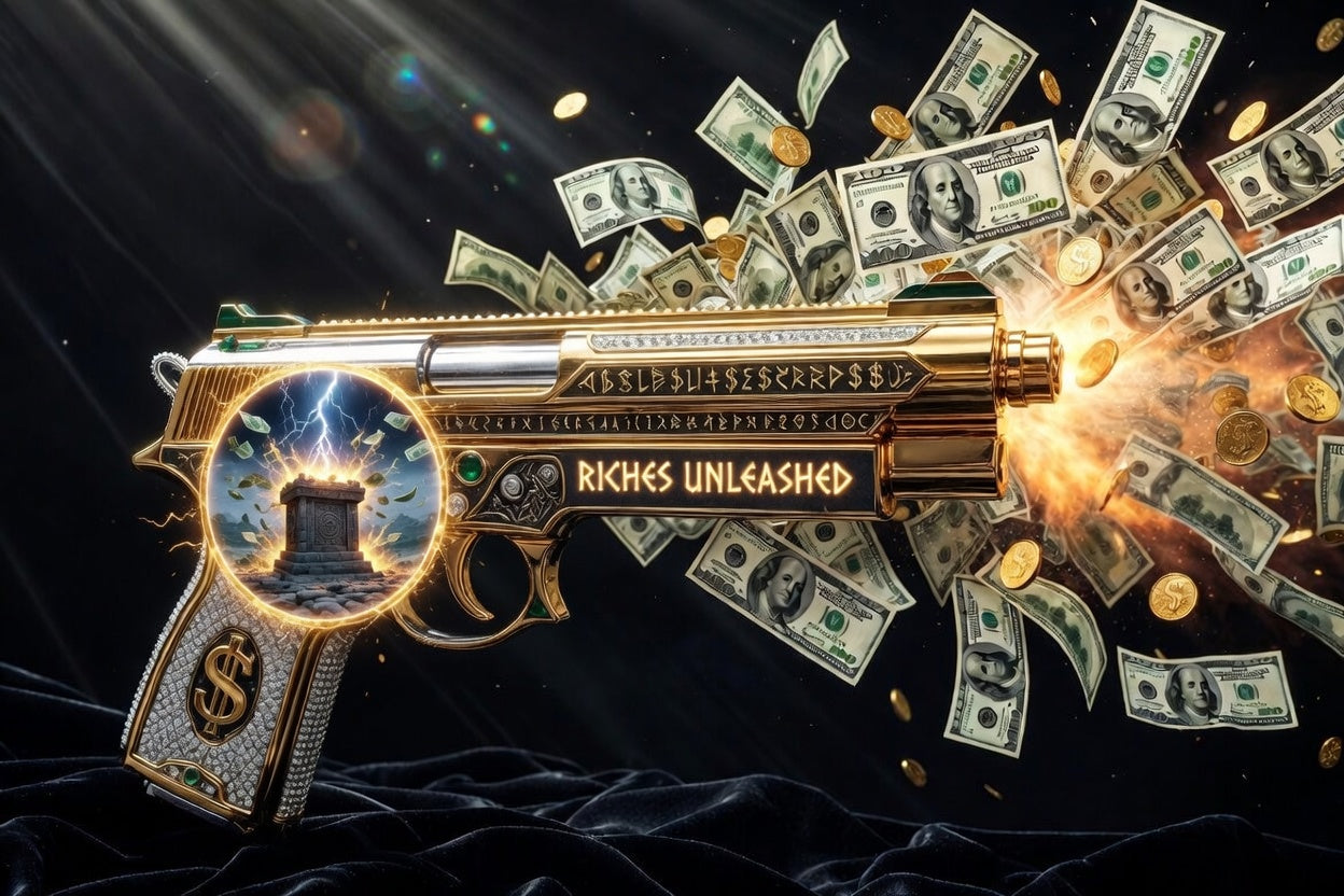 Legendary Money Gun with Dragon Emblem